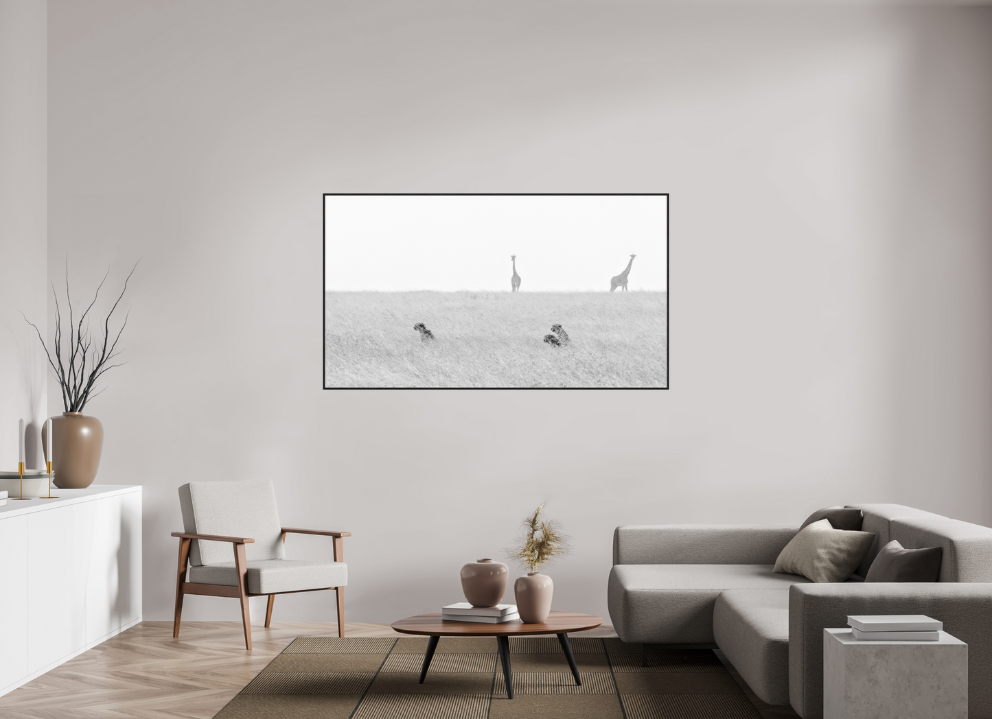 176 x 99 cm, black frame Test