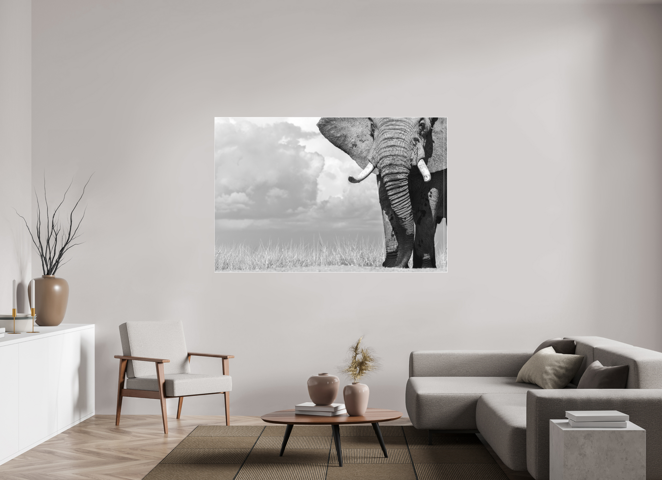 180 x 120 cm, Fine Art Print Under Acrylic - Slimline White Frame Dominance