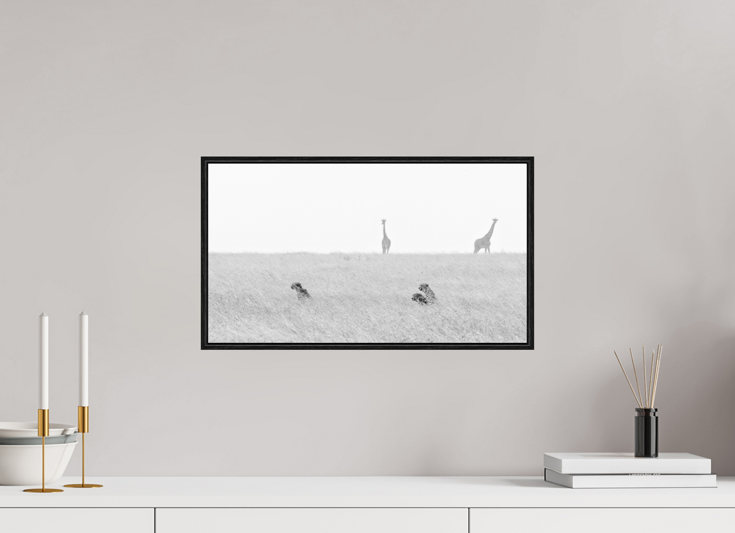 48 x 27 cm, black frame Test