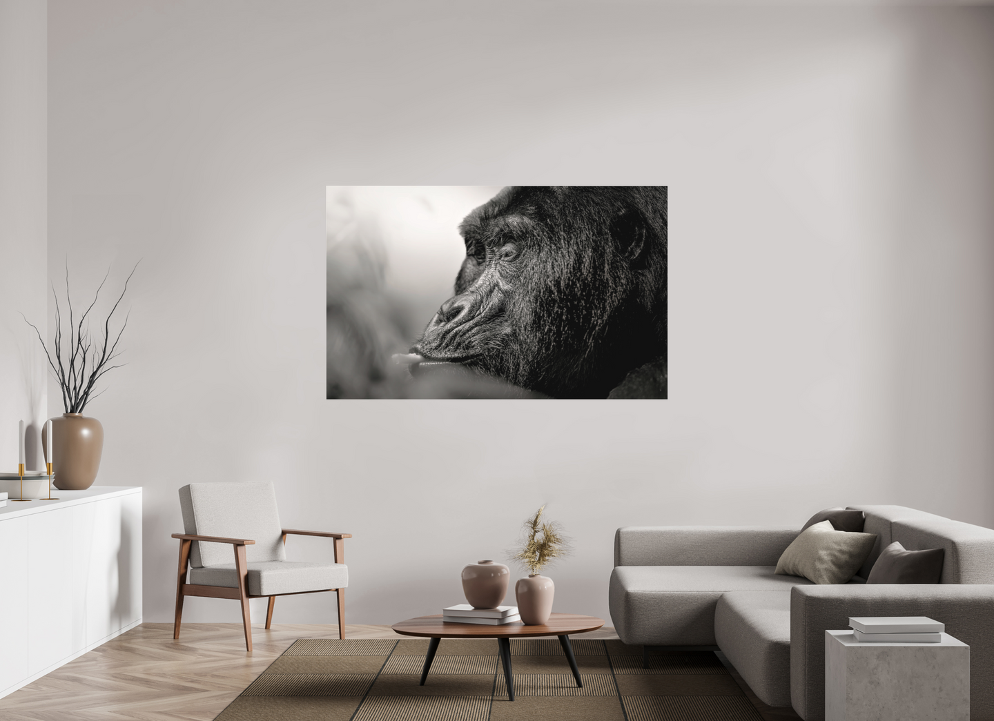176 x 110 cm, Fine Art Print Under Acrylic - No Frame Navel-gazer